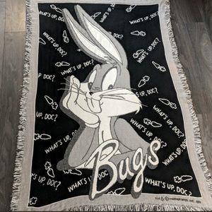 Vintage Bugs Bunny Warner Bros Tapestry Blanket